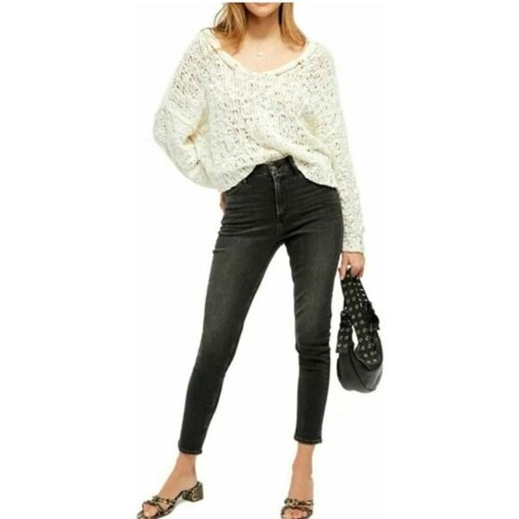 We The Free Women's Milkyway Skinny Ankle Jeans OB1133454 Black Size 24 - Picture 1 of 15